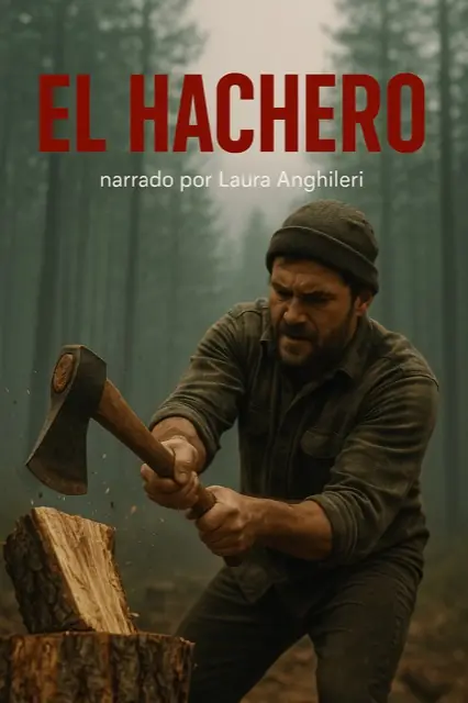 Afiche de El hachero, narrado por Laura Anghileri.