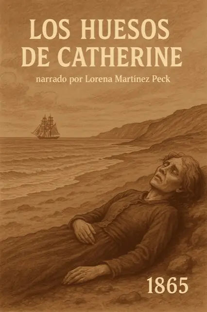 Afiche de Los huesos de Catherine, narrado por Lorena Martínez Peck.